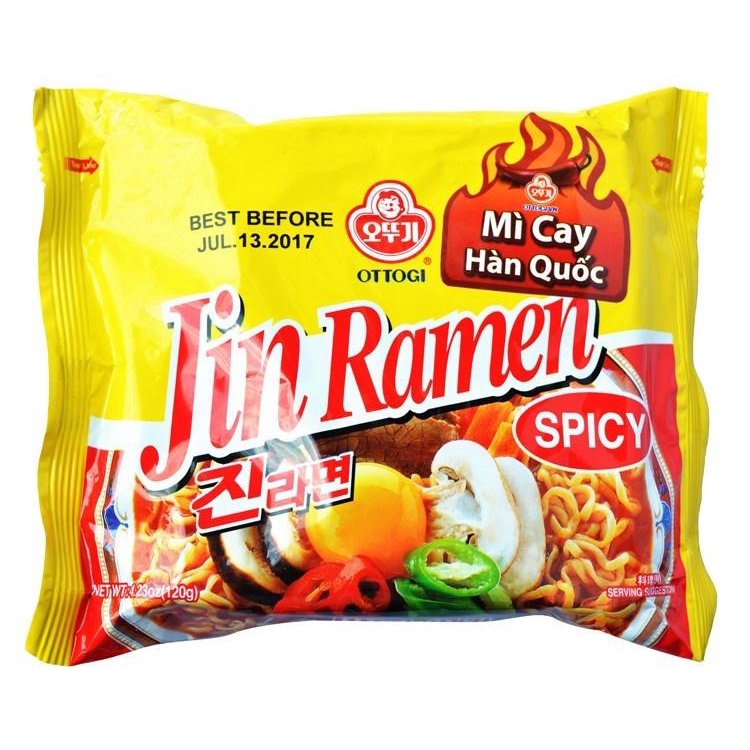 Mì Jin cay Hàn Quốc gói 120gr