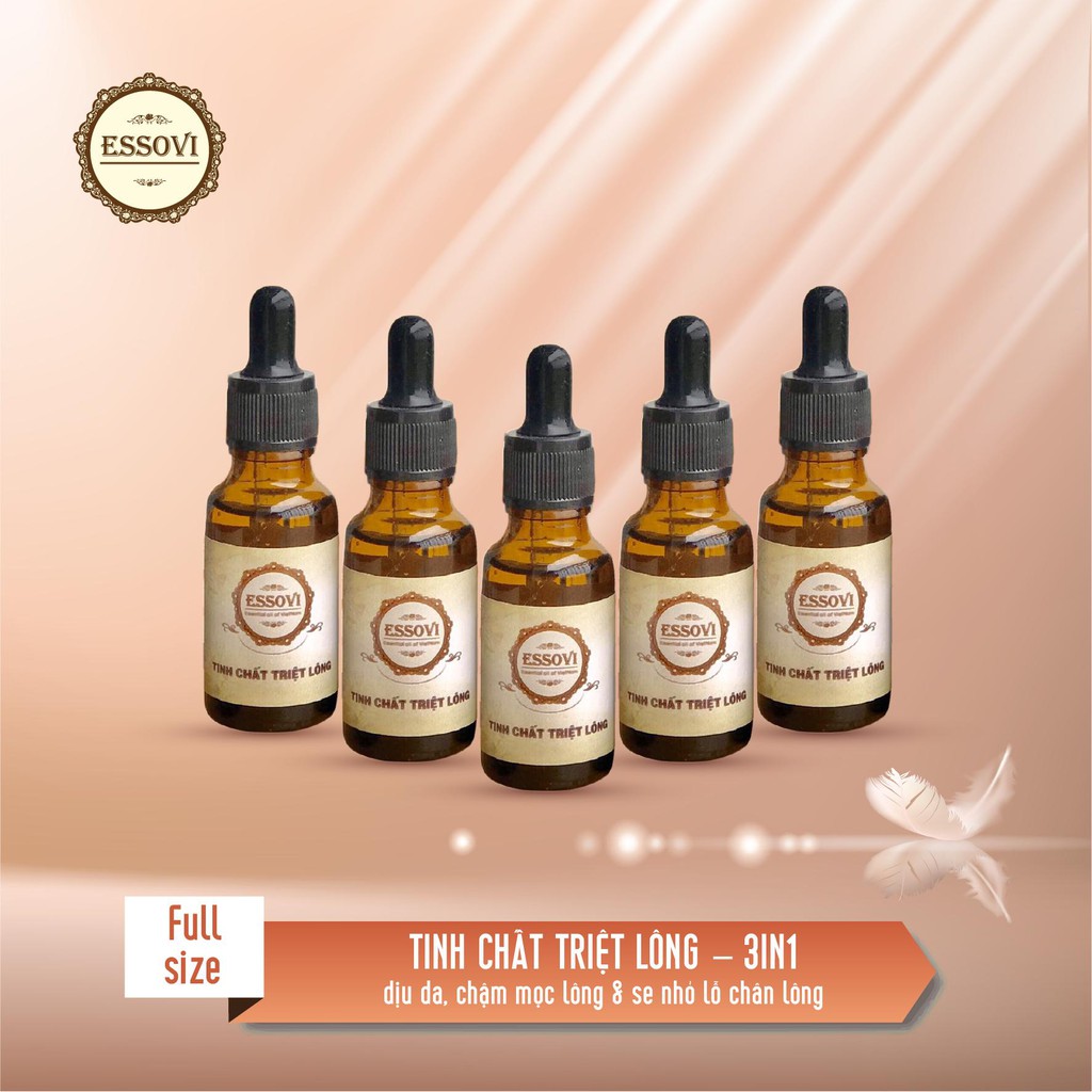Tinh chất triệt lông Essovi – 3IN1 – DỊU DA & CHẬM MỌC LÔNG,SE NHỎ LỖ CHÂN LÔNG