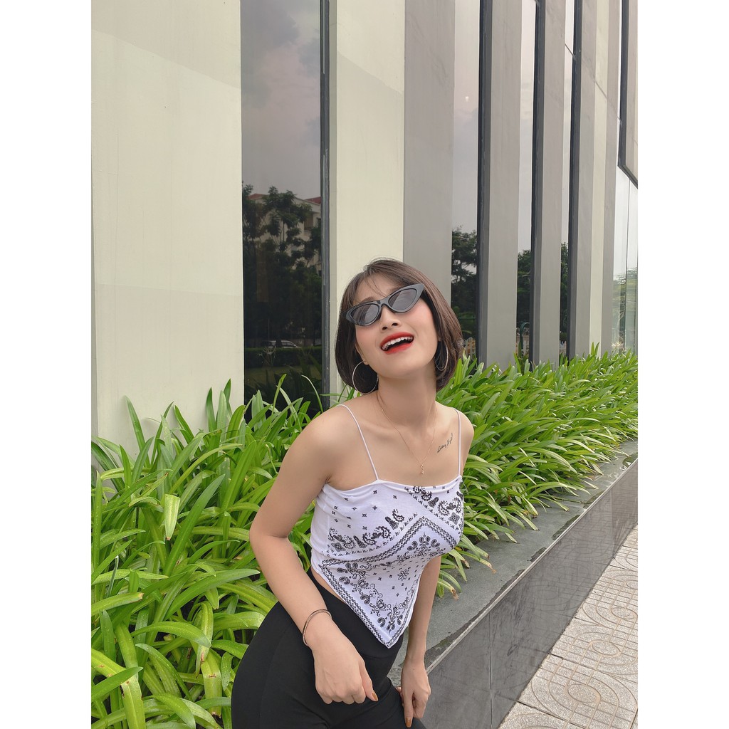 Áo Yếm⚡Áo Hai Dây⚡Croptop Vintage Nữ Thổ Cẩm Chất Áo Thun Siêu Mát, Siêu Sành Điệu, Nổi Bật Dành Cho Cô Nàng Quyến Rũ | BigBuy360 - bigbuy360.vn