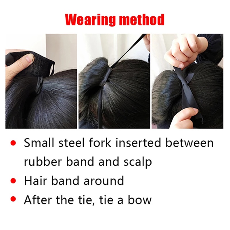 Tóc giả Wigsin kiểu đuôi ngựa dài xoăn bằng sợi tổng hợp cho nữ