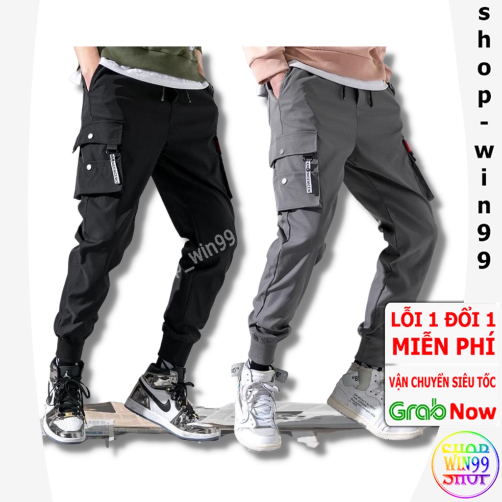 Quần Jogger Kaki Nam Nữ Chất [ hình thật 100 %] kiểu Phản Quang màu đen (077THPQ)