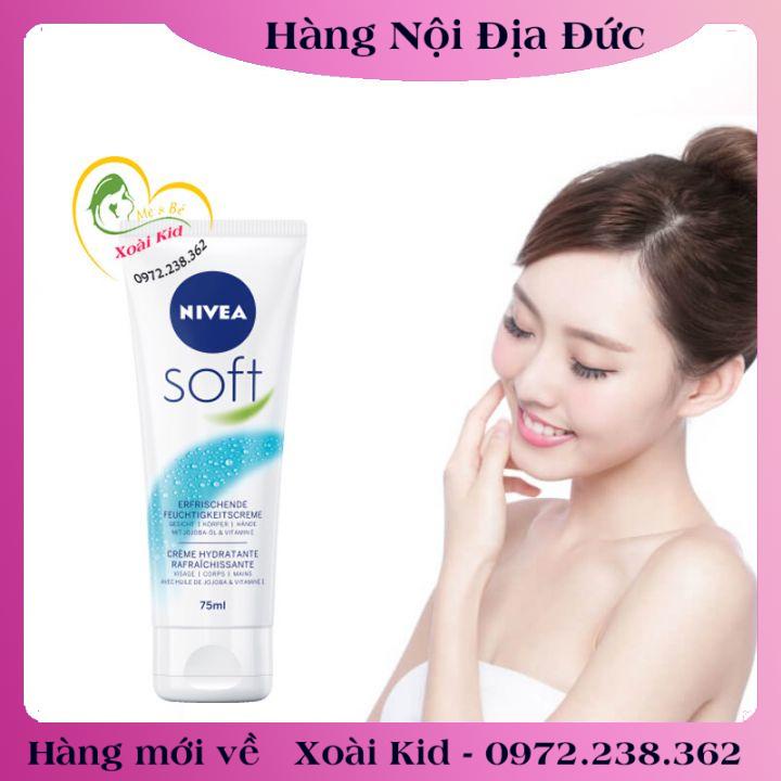 [auth] Kem dưỡng da Nivea Soft 200ml dưỡng ẩm chống nẻ chống khô mốc- Nội địa Đức Đủ Bill [Hot]