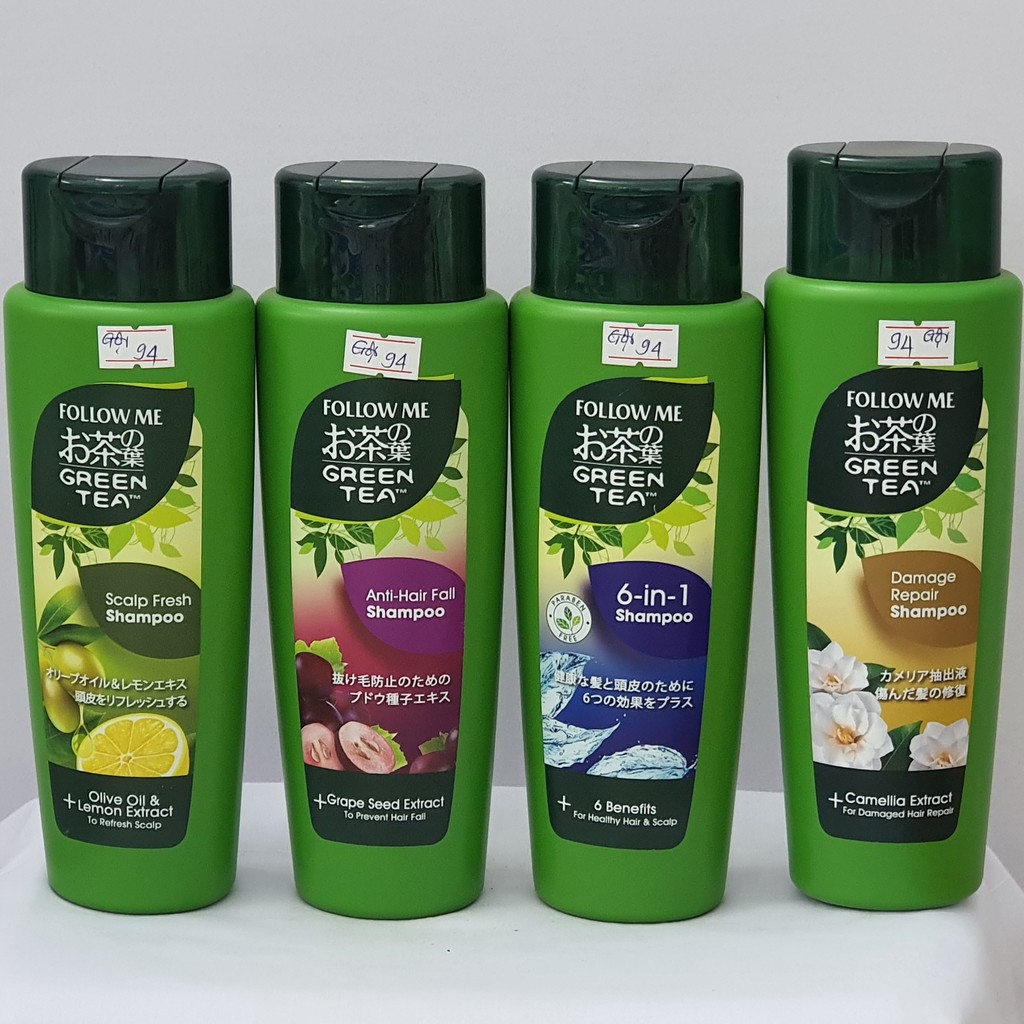 Dầu gội FOLLOW ME Nhật Bản chiết xuất trà xanh ngăn rụng tóc