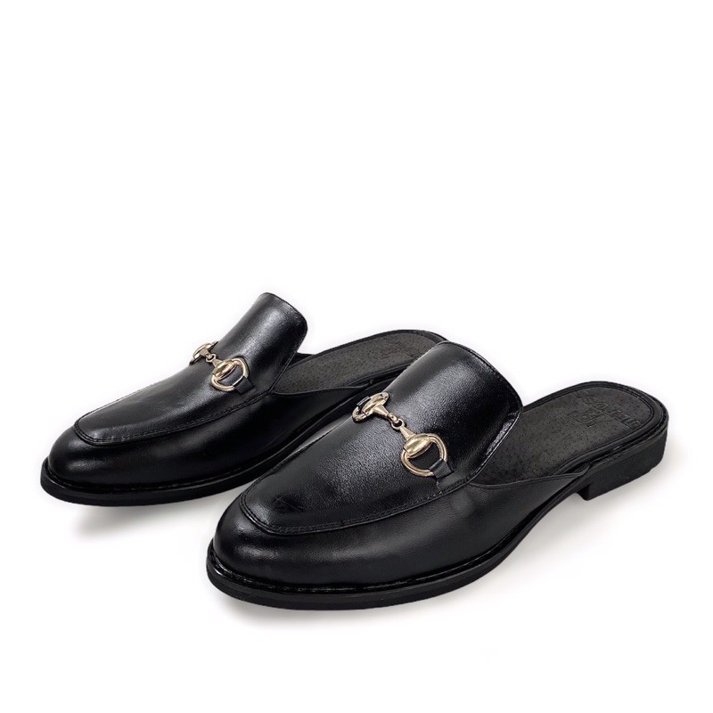 Giày Sục nam nữ da bò thật cao cấp TEFOSS HT751 Ver.1 đen size 35-45 cá tính