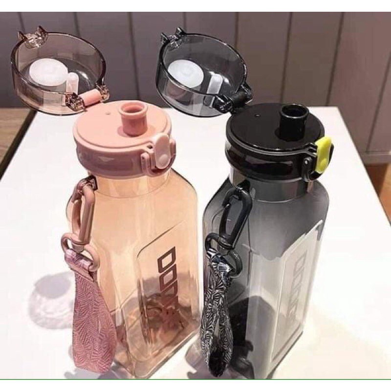 Bình đựng nước cho bé cute Dodge chất liệu nhựa an toàn không độc hại dung tích 1000ml MiibooShi QC5452