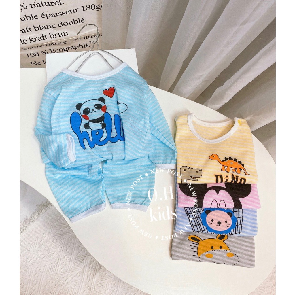 Bộ Cotton Giấy Dài Tay Cho Bé 4-15Kg