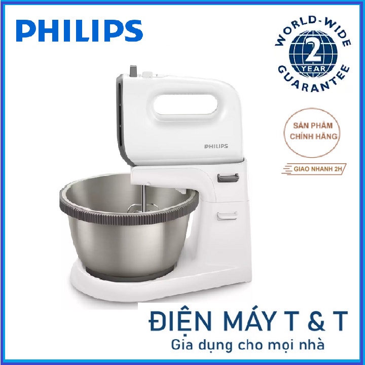 Máy đánh trứng để bàn Philips HR3750 - Hàng chính hãng ( mẫu mới năm 2021 )