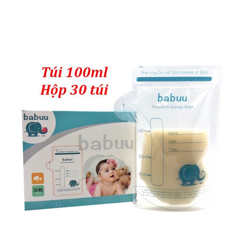 Hộp 30 túi trữ sữa Baby Babuu Nhật Bản 100ml