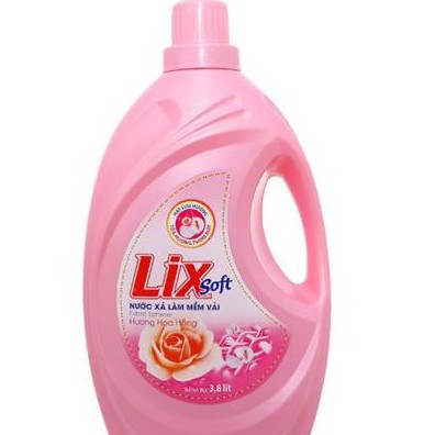 Nước xả vải LIX 3,6L - Hương hoa hồng/ Hương Ban mai