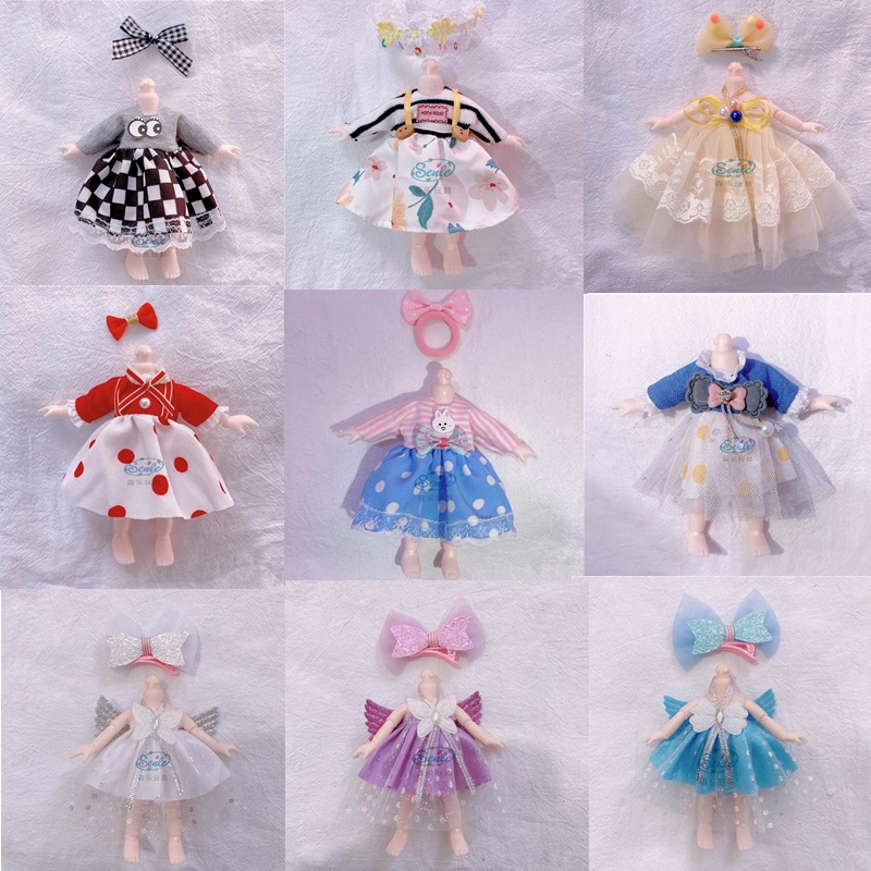 Bộ Quần Áo Thời Trang Cho Búp Bê 16cm Mới