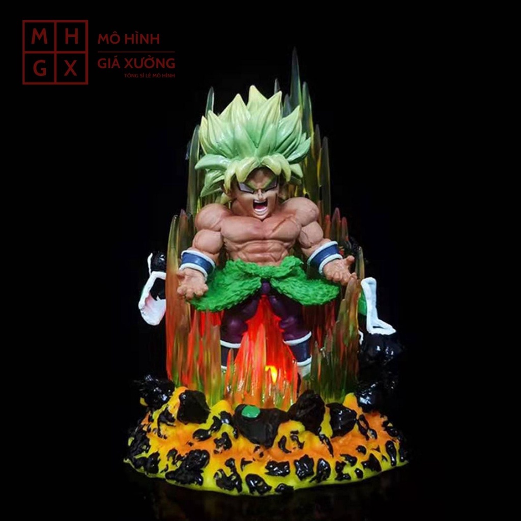 Mô hình Dragon Ball Broly Super Saiyan Có Đèn Led  - Cao 14cm mô hình figure 7 viên ngọc rồng giá xưởng