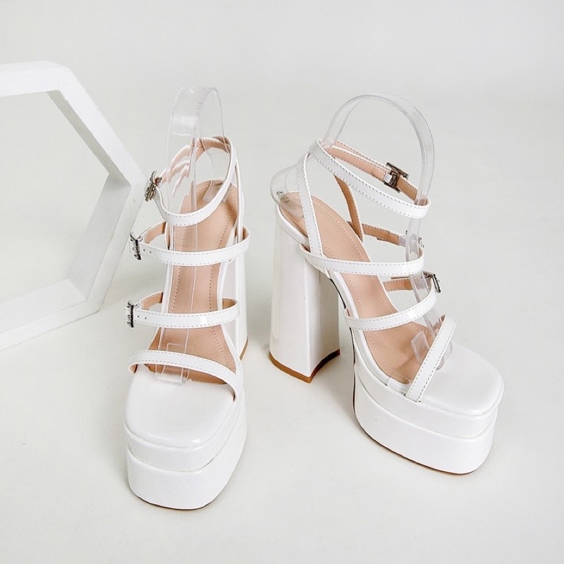 GIÀY CAO GÓT G3271 PHỐI DÂY ĐẾ CAO 15CM