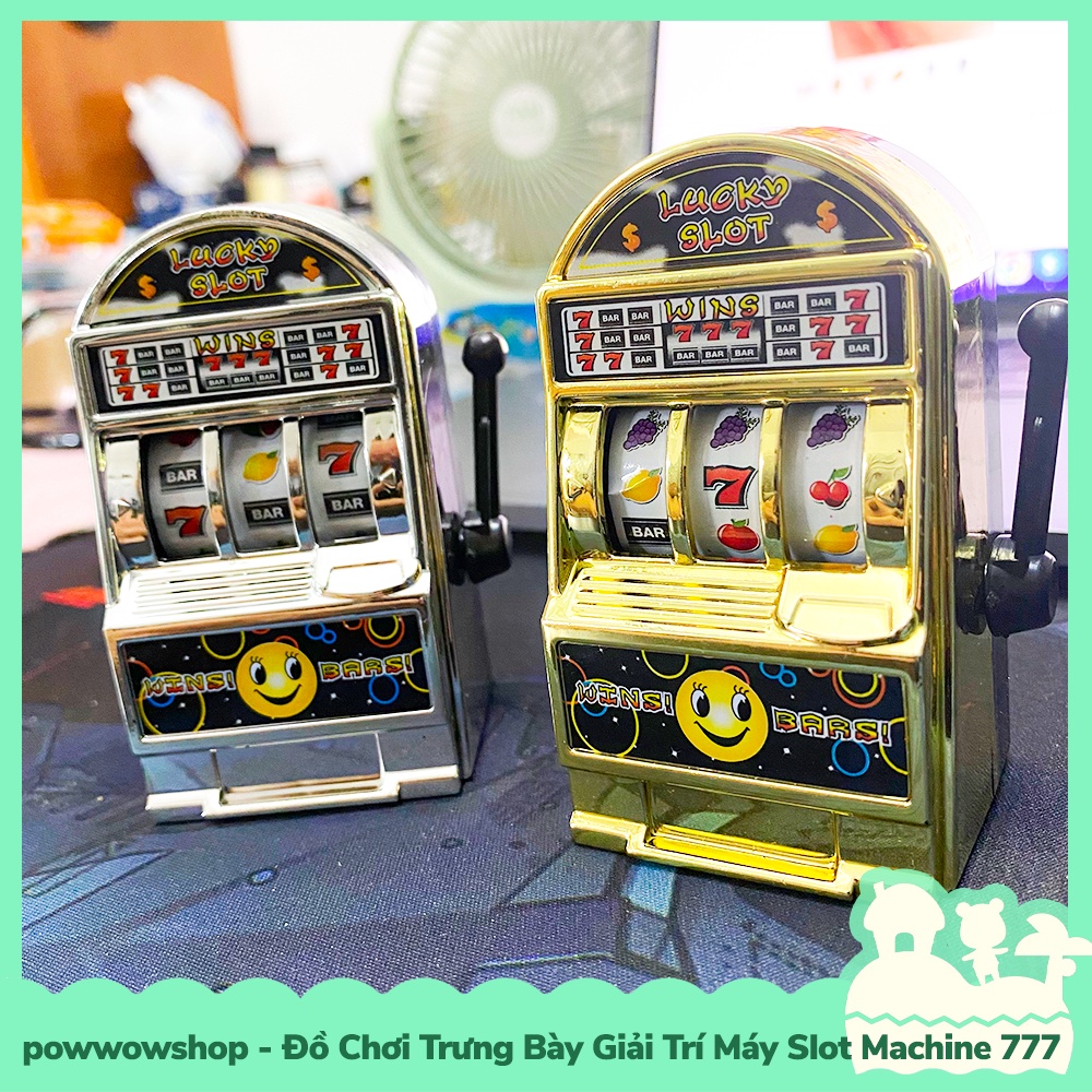 Đồ Chơi Trưng Bày Giải Trí Tương Tác Máy Slot Machine 777 Mini Cầm Tay Nhỏ Gọn Golden & Silver