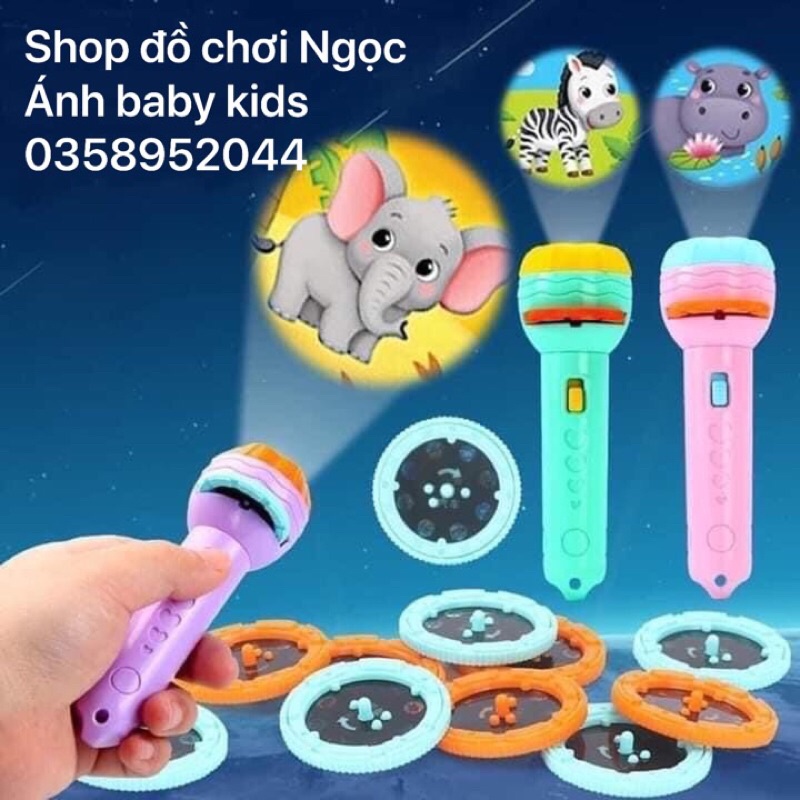 đồ chơi đèn pin chiếu 56 hình với 7 chủ đề ngộ nghĩnh cho bé size to