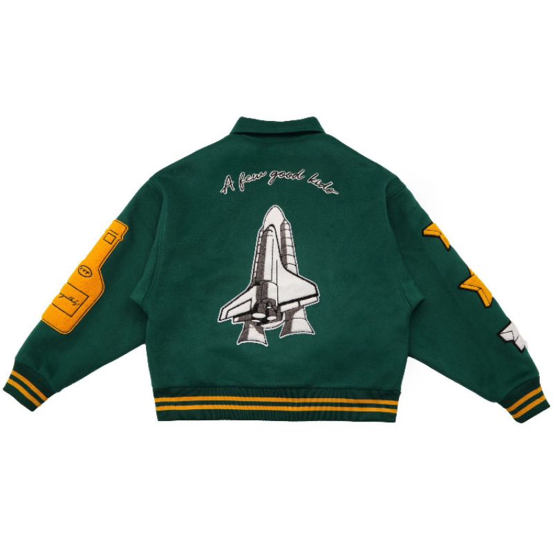 Áo Varsity Jacket DONCARE ROCKET COLLAGE JACKET