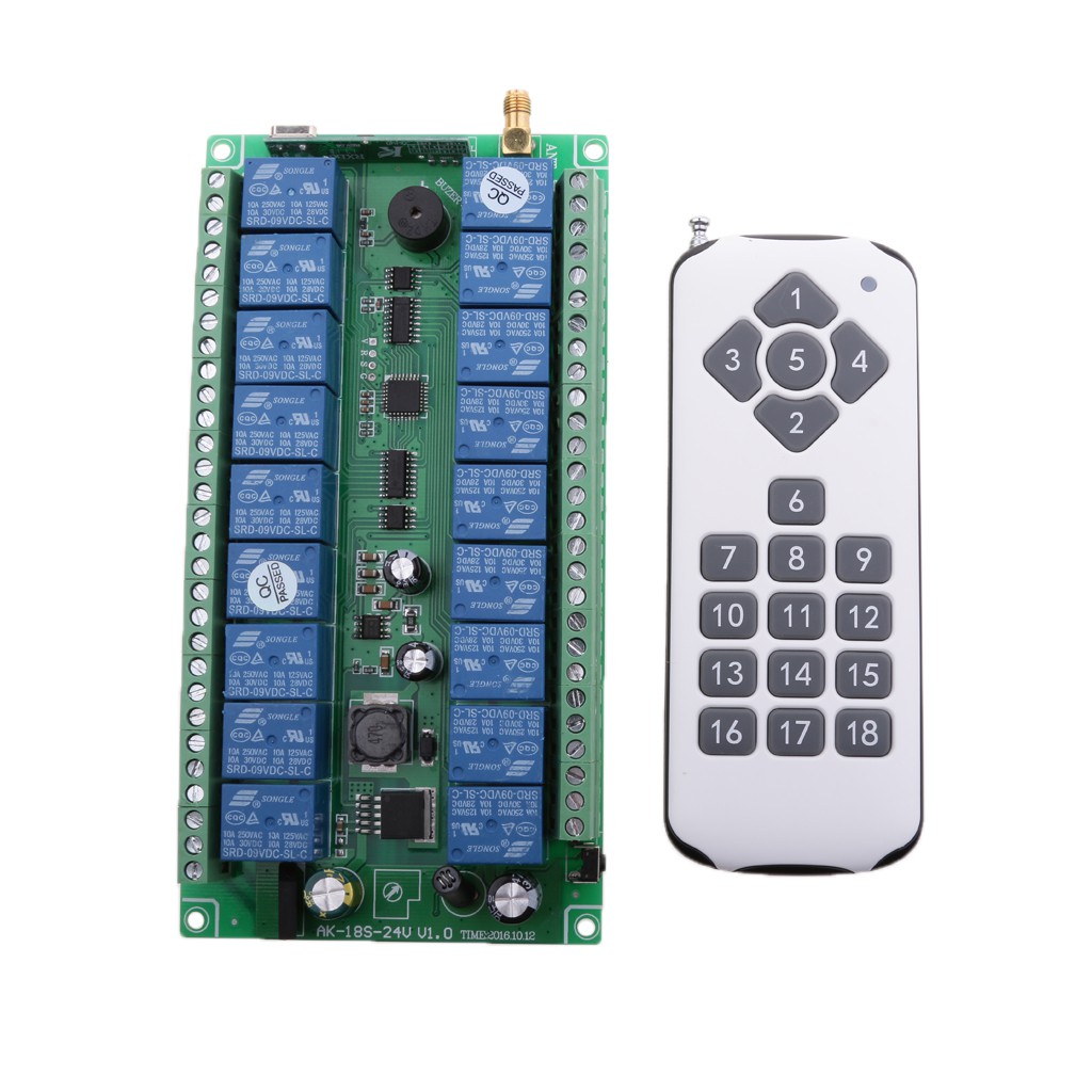 ☄Nhân Vật Shiwaki Dễ Thương Xinh Xắn♪Bộ Thu Phát Tín Hiệu Điều Khiển Từ Xa Không Dây DC 12V-24V 18 Kê