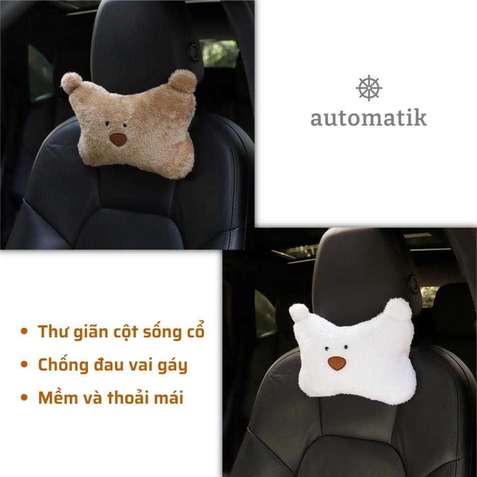 Gối Tựa Đầu Ô Tô, Tựa Lưng Cổ Hình Gấu Bông Cute, Đệm Dựa Ghế Văn Phòng, Trang Trí Sofa, Kê Đầu Giường- Automatik