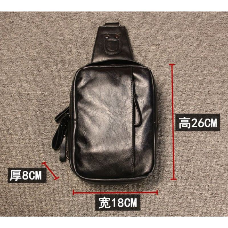 Túi Đeo Chéo Nam Da Cao Cấp Đeo Bao Tử / Túi Xách Chéo Nam / Trạm Shop | BigBuy360 - bigbuy360.vn