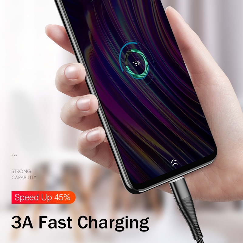 Rock  3A Dây Cáp Micro USB Sạc Nhanh Truyền Dữ Liệu Dành Cho Điện Thoại Android Samsung Huawei Xiaomi