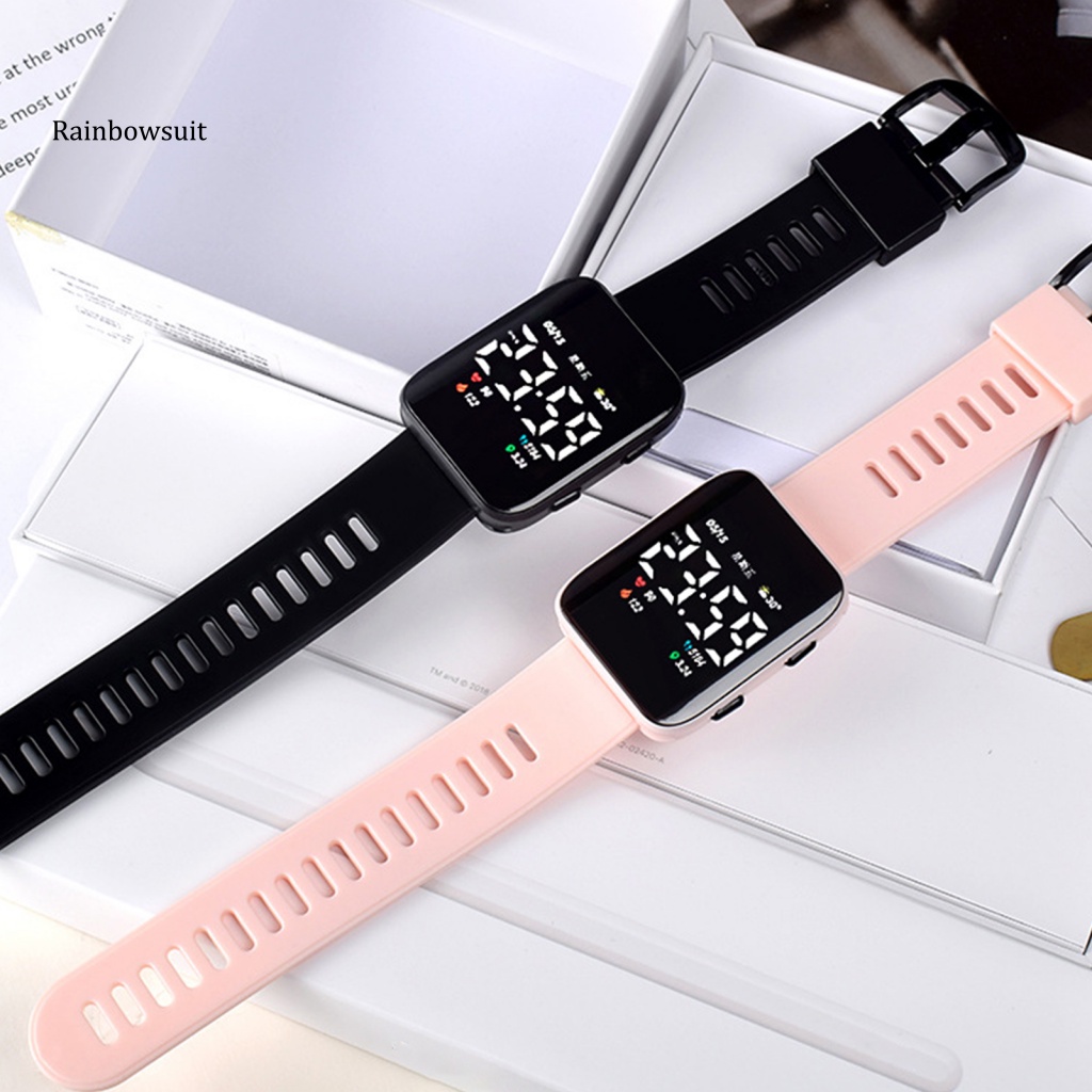 Đồng Hồ Đeo Tay Điện Tử Màn Hình LED Hiển Thị Lịch Cho Học Sinh