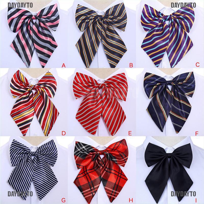 Nơ Đeo Cổ Bằng Lụa Kẻ Sọc Xinh Xắn Cho Nữ