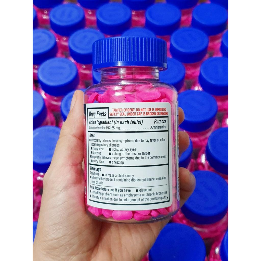 Kirkland Allergy Medicine 600 viên từ Mỹ chứa Diphenhydramine HCL 25mg