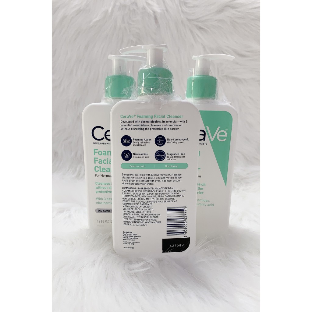 Sữa rữa mặt Cerave Foaming Facial Cleanser.