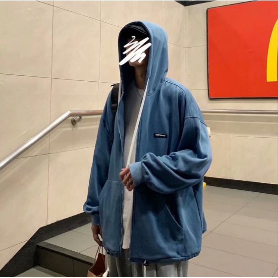 Áo khoác khóa kéo thời trang dành cho nam Áo len Hàn Quốc áo dài tay Nam áo hoodie Simple áo hoodie form rộng Nam Fashion bigsize  hoodie unisex