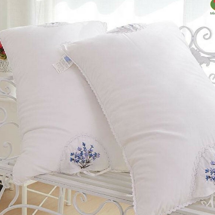 Gối thơm Lavender cotton 100% thoáng khí kích thước gối 40cmx60cm.