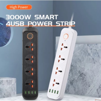 Ổ cắm điện cao cấp chịu nhiệt lớn đa năng thông minh công suất lớn A02 chống giật, dây dài 2M