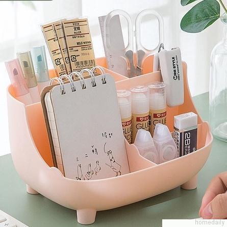Kệ Mĩ Phẩm Nhựa 6 Ngăn Kiểu Dáng Ghế Sô Pha Có Khe Để ĐIện Thoại Xem Phim