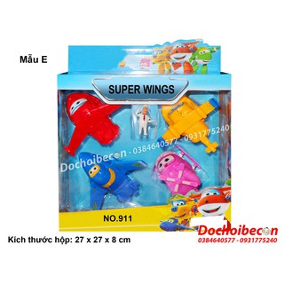 Super Wings - Hộp 5 nhân vật đội bay siêu đẳng Super Wings 911 - Nhiều mẫu