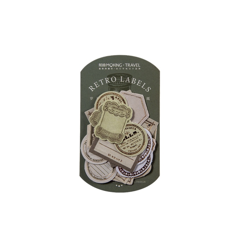 Bộ giấy dán ghi chú memo trang trí DIY 8 thiết kế tùy chọn phong cách vintage dành cho sổ lưu niệm sổ kế hoạch