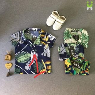 Sơ mi hoa lá cành cho bé( ảnh thật )