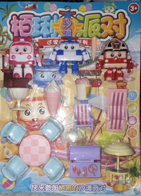 Sét đồ chơi 3 mô hình hình biệt đội Super WingS kèm phụ kiện nghĩ mát bằng nhựa rất đẹp