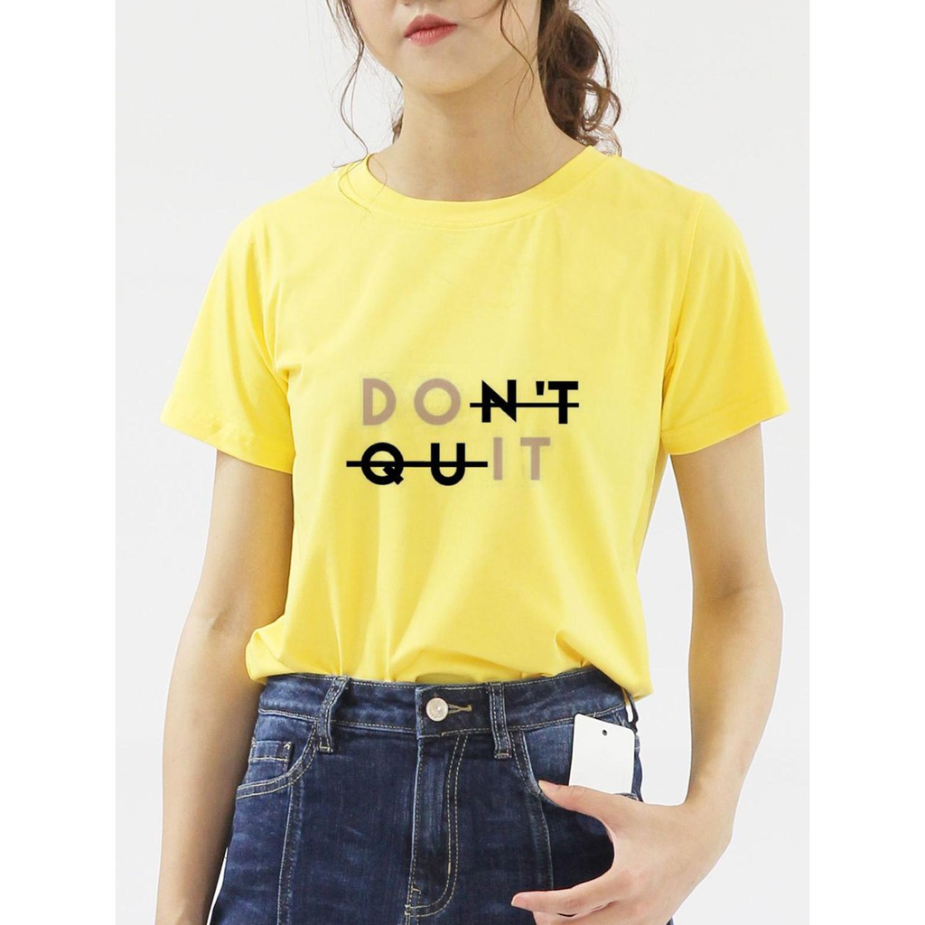 ÁO THUN NAM NỮ AT2215 DONT QUIT HỌA TIẾT DO IT THỜI TRANG AOMI unisex PHONG CÁCH CÁ TÍNH ĐẸP