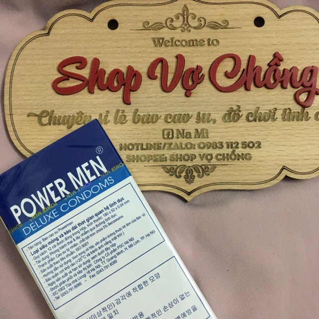 [CHÍNH HÃNG]Bao cao su siêu mỏng PowerMen Viagra hộp 12 cái