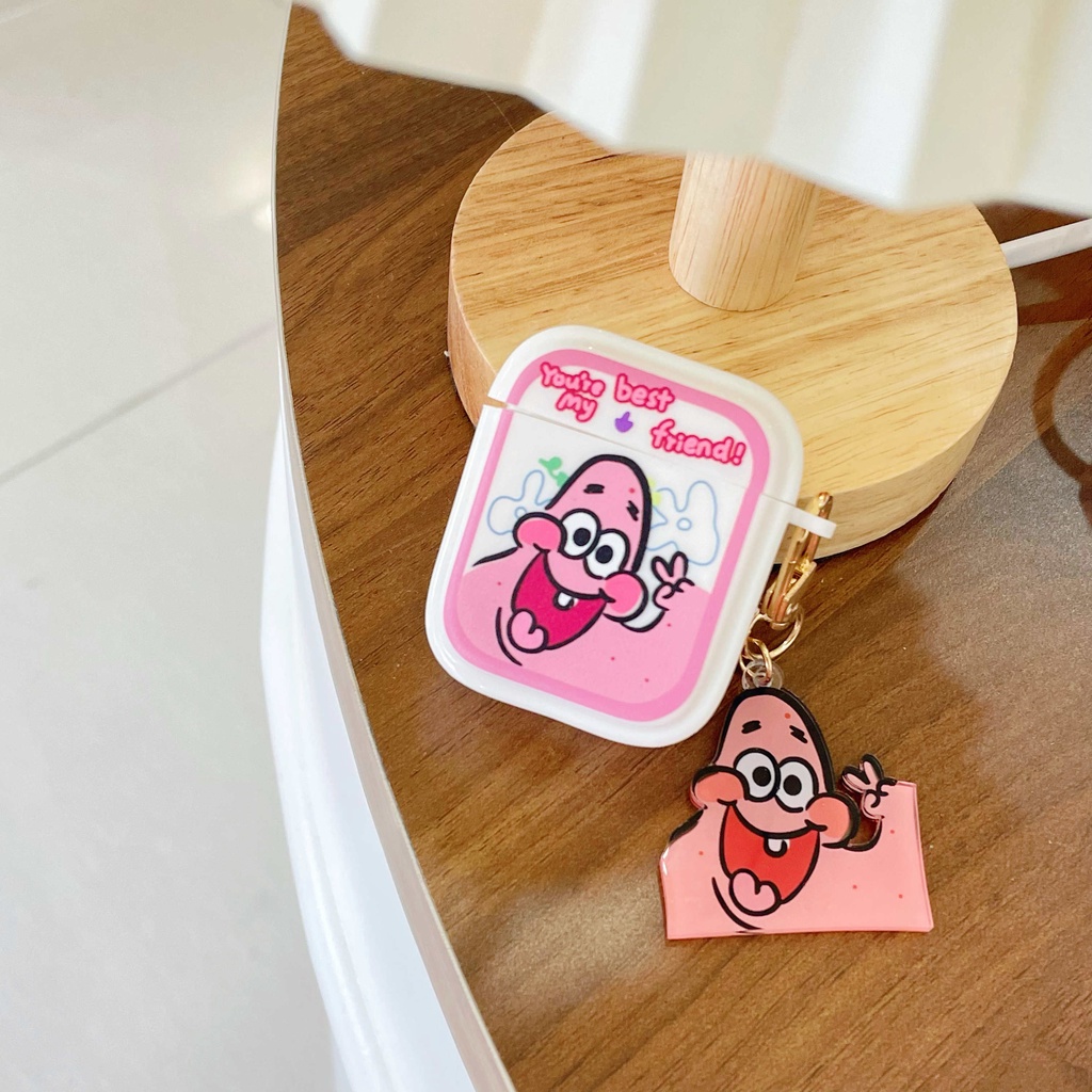 Vỏ Bảo Vệ Hộp Sạc Tai Nghe Airpods 3 Pro 2 Họa Tiết SpongeBob Phong Cách Mới 2021 Ốp