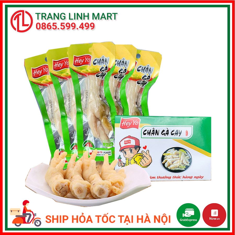 Chân gà cay nhất tâm ớt xanh Hey Yo gói 40g