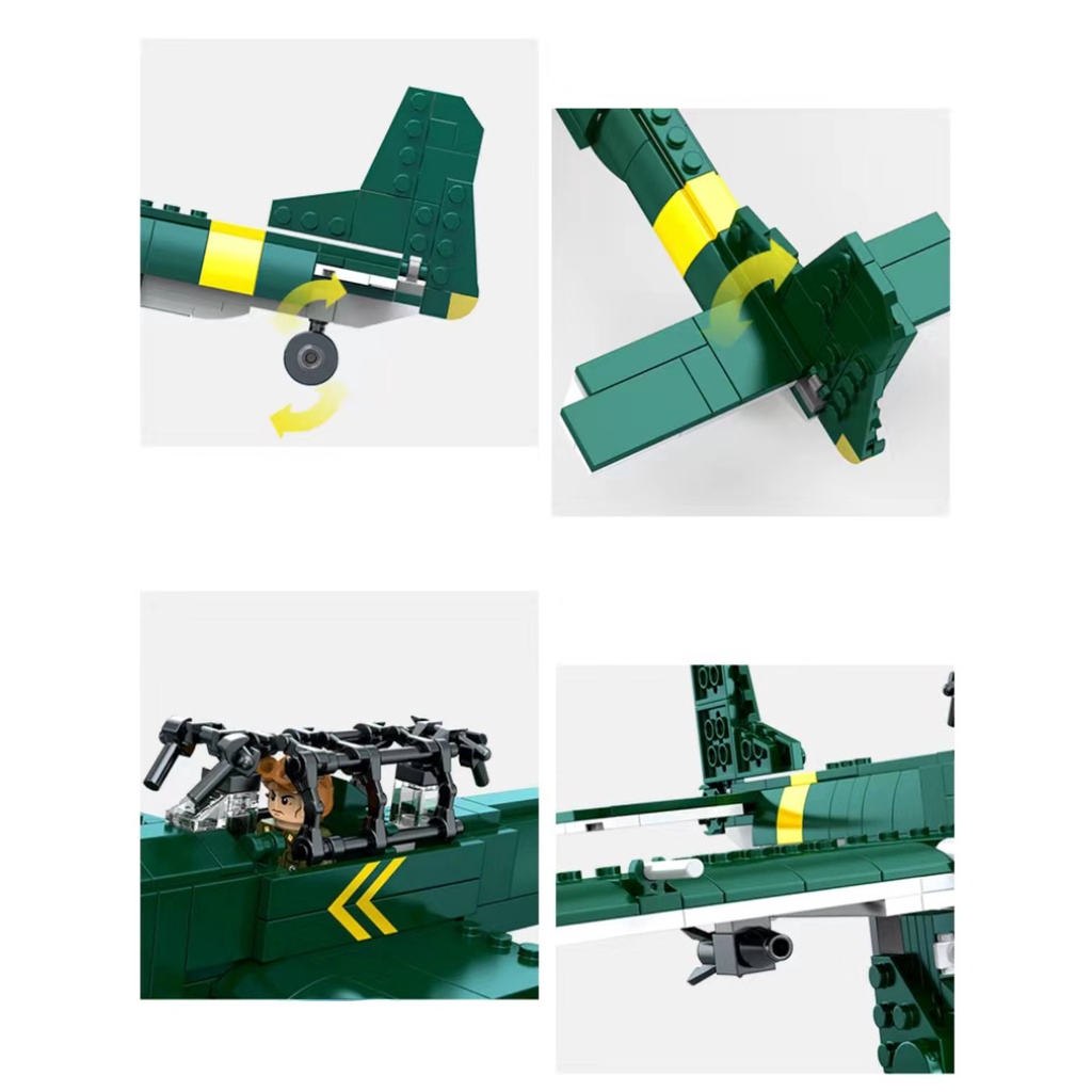 Bộ 502 Mô Hình Lắp Ráp Máy Bay Chiến Đấu MOC WW2 Junkers JU-87 Bomber Stuka Lego