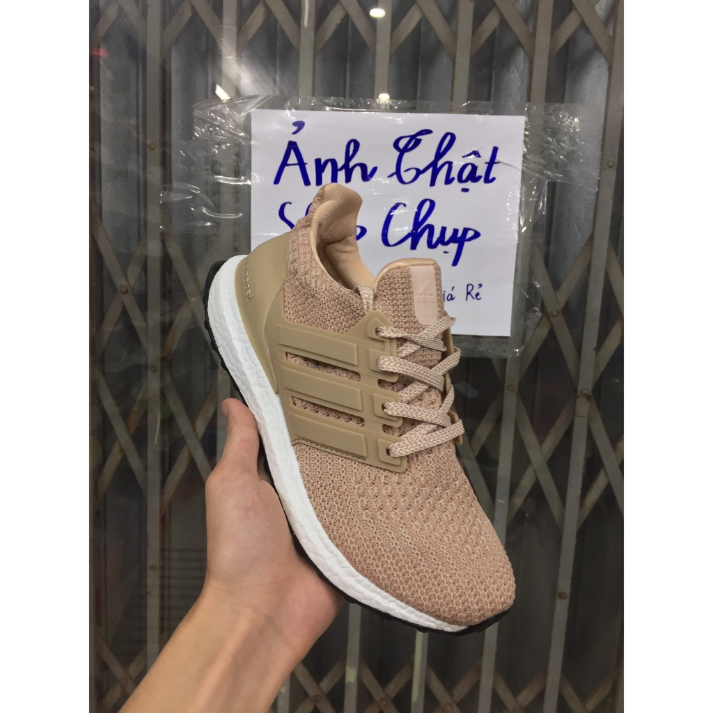Giày ULTRABOOST hồng đất đế trắng nữ