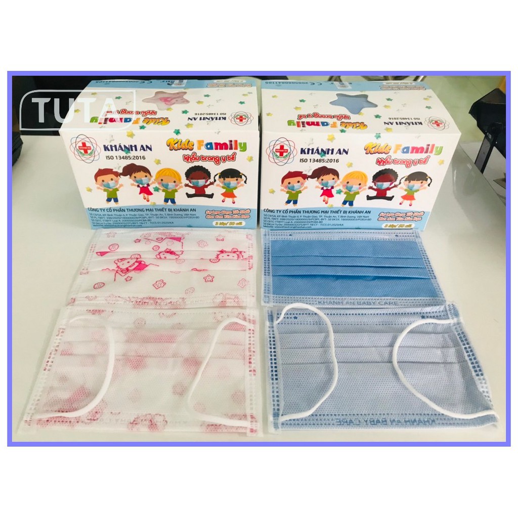 Khẩu trang y tế trẻ em Khánh An 3 lớp chính hãng | BigBuy360 - bigbuy360.vn