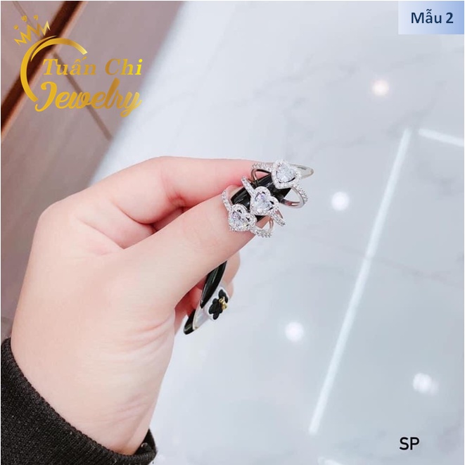 𝑲𝑯𝑼𝒀𝑬̂́𝑵 𝑴𝑨̣𝑰 Nhẫn Nữ Bạc Ta, Mẫu Cá Tính Cực Xinh