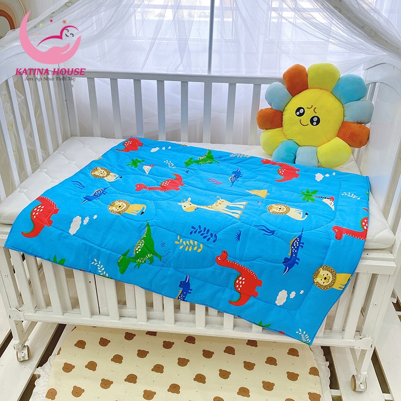 Mền cho bé vải cotton Thắng Lợi 75x95cm, mềm mát, thấm hút mồ hôi tốt, nhiều họa tiết hoạt hình thân thuộc gần gũi