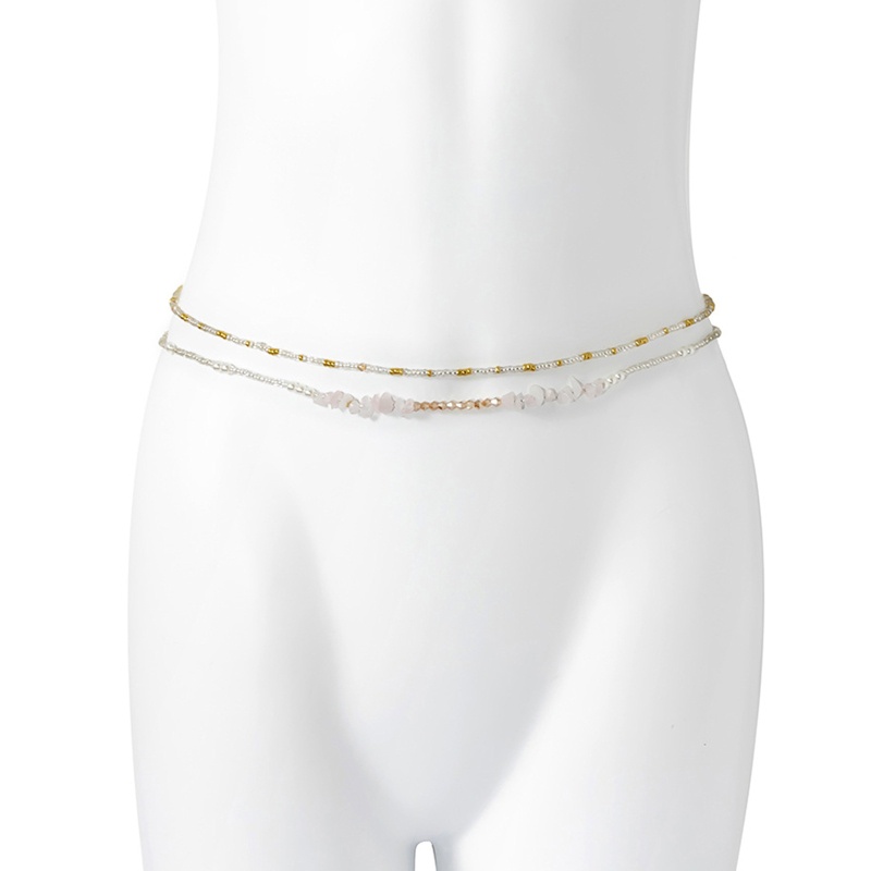 Dây Chuyền Đeo Hông Nhiều Lớp Đính Ngọc Trai Lấp Lánh