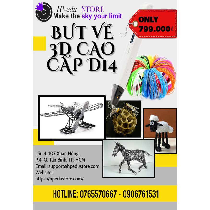 Bút vẽ 3D cao cấp D14