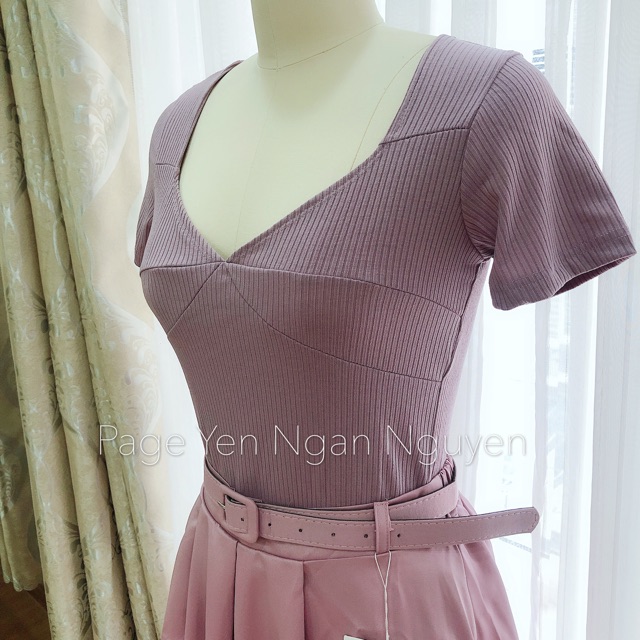 Set váy tím trend xuất sắc xả kho 70%