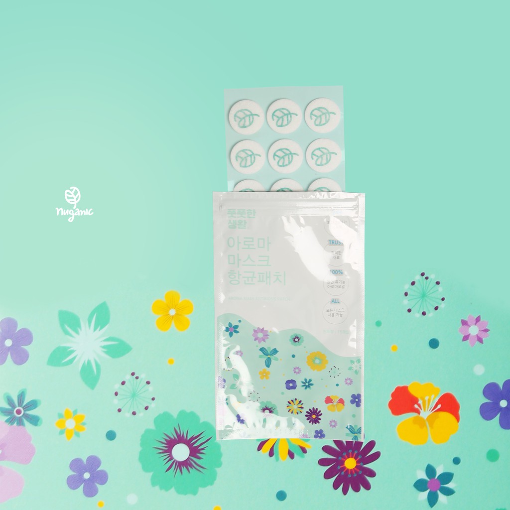 Miếng dán khử mùi khẩu trang  Aroma mask patch (set 15 miếng dán) | BigBuy360 - bigbuy360.vn