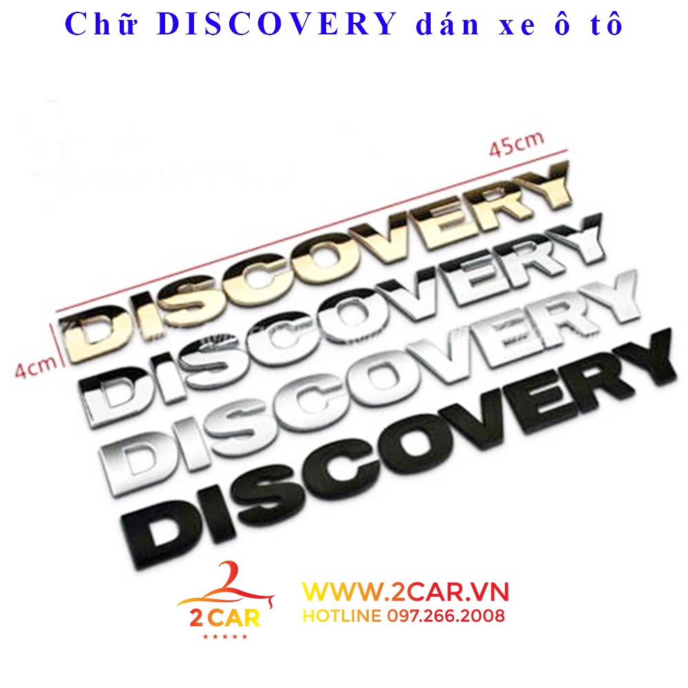 Chữ DISCOVERY dán trang trí xe ô tô, xe hơi