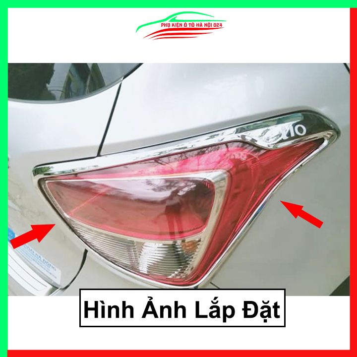 Ốp viền đèn pha hậu mạ crom Grand I10 Hatchback 2014-2021 chống trầy trang trí bảo vệ xe